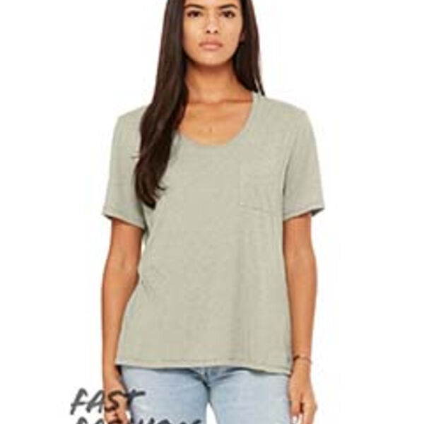 FWD Fashion Ladies' Flowy Pocket T-Shirt Thumbnail
