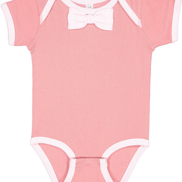 Infant Baby Rib Bow Tie Bodysuit Thumbnail