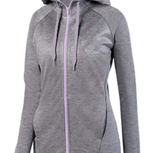Ladies' Zoe Tonal Heather Full Zip Hoodie Thumbnail
