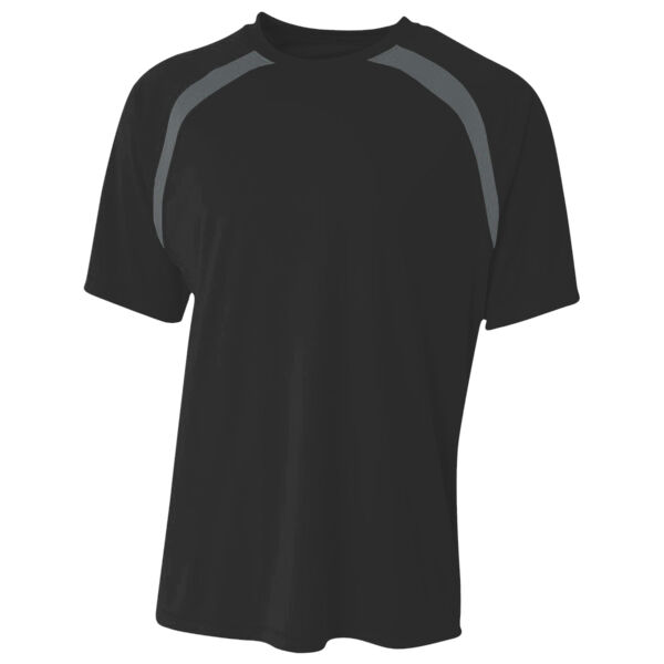 Men's Spartan Short Sleeve Color Block Crew Neck T-Shirt Thumbnail