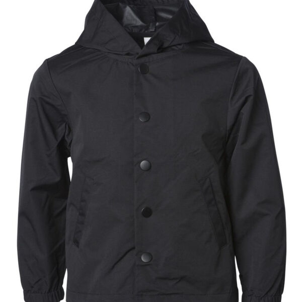 Youth Water Resistant Hooded Windbreaker Coach's Jacket Thumbnail