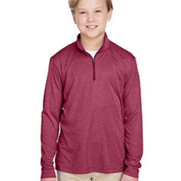 Youth Zone Sonic Heather Performance Quarter-Zip Thumbnail